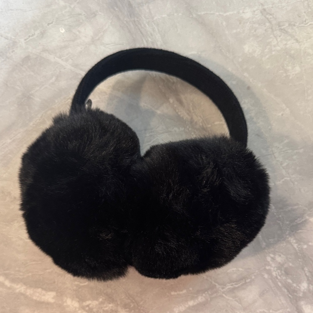 Black Faux Fur Earmuffs